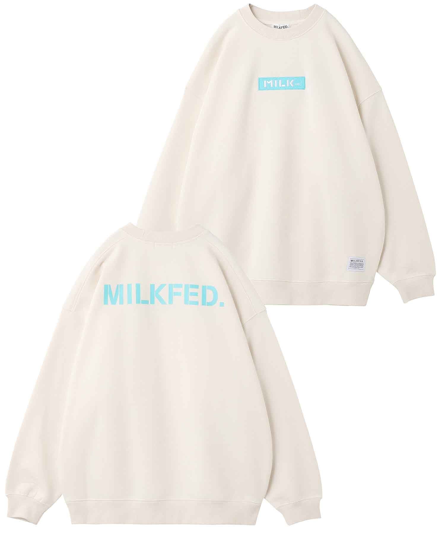 EMBROIDERED BAR BIG SWEAT TOP LIMITED COLOR MILKFED.