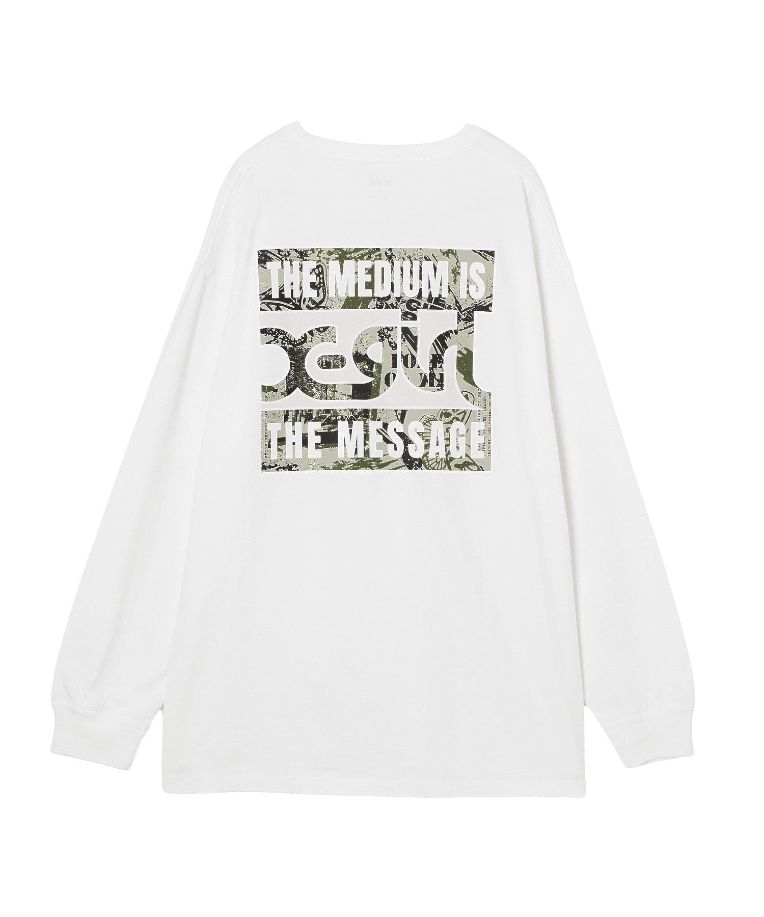 BRUSHED COLLAGE GRAPHIC LOGO L/S BIG TEE DRESS