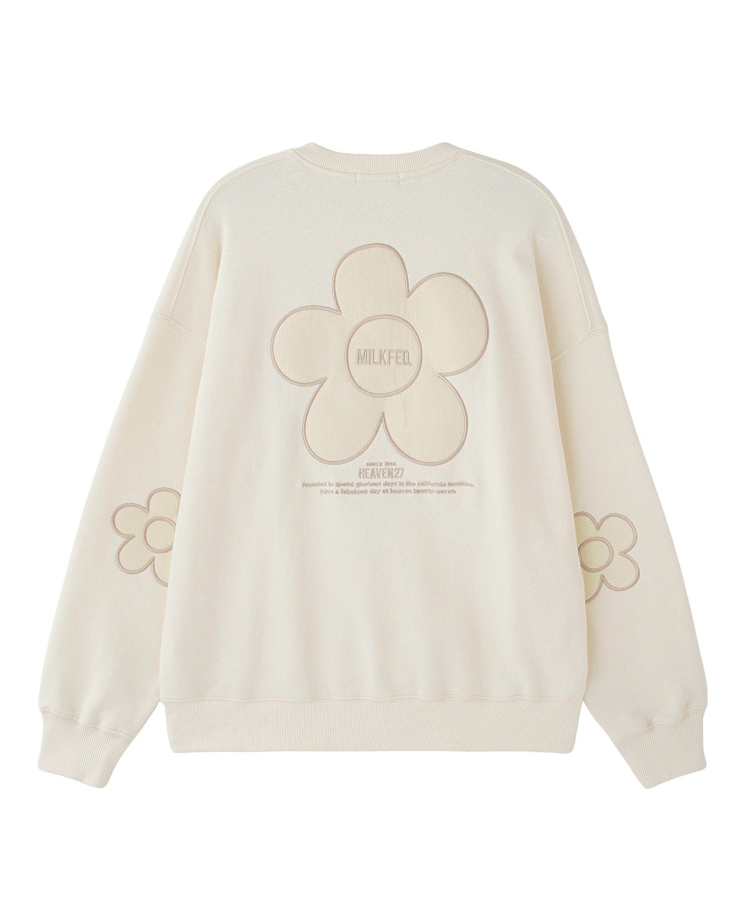 FLOWER PATCHED ELBOW SWEAT TOP