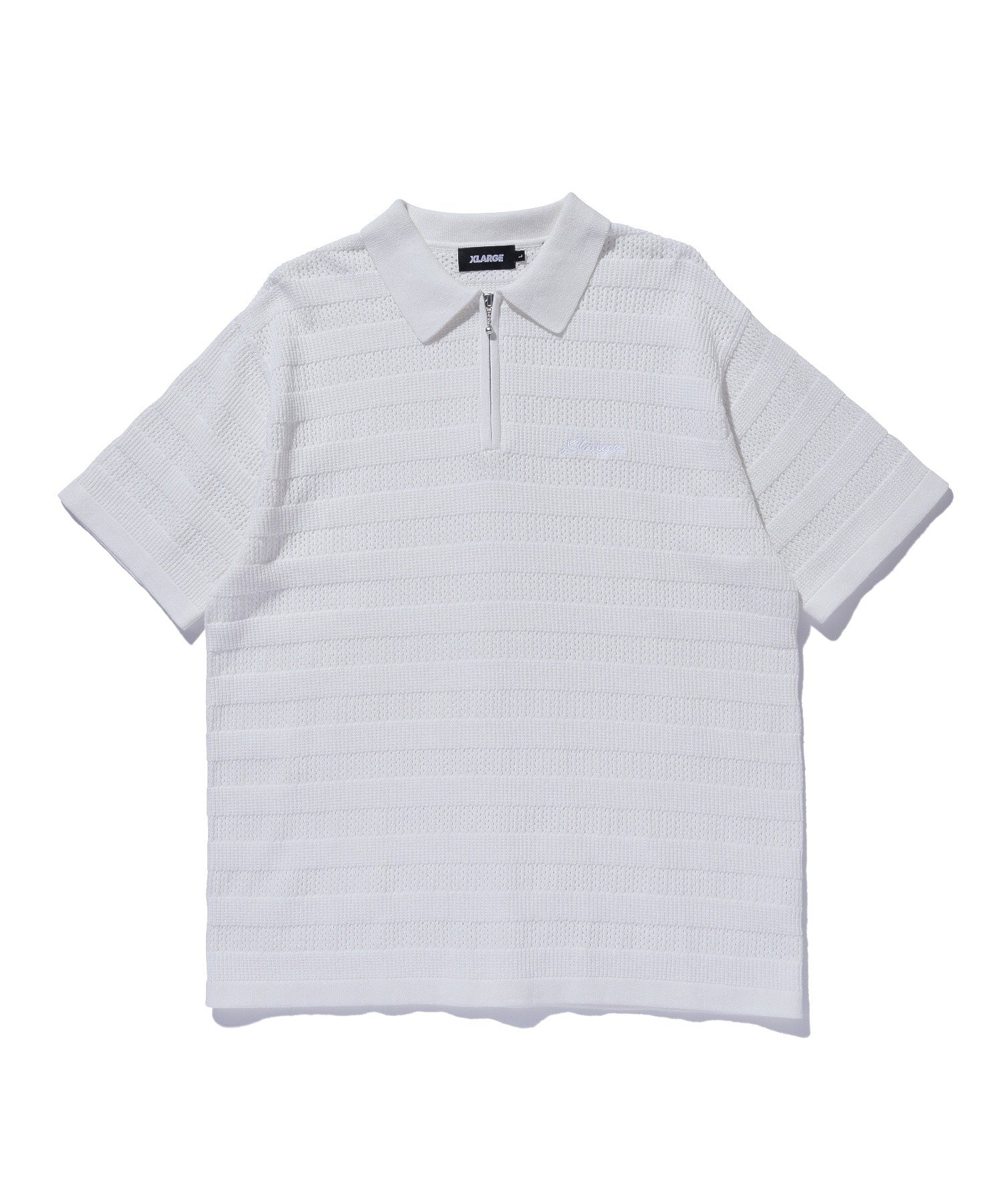 STRIPED KNIT POLO SHIRT