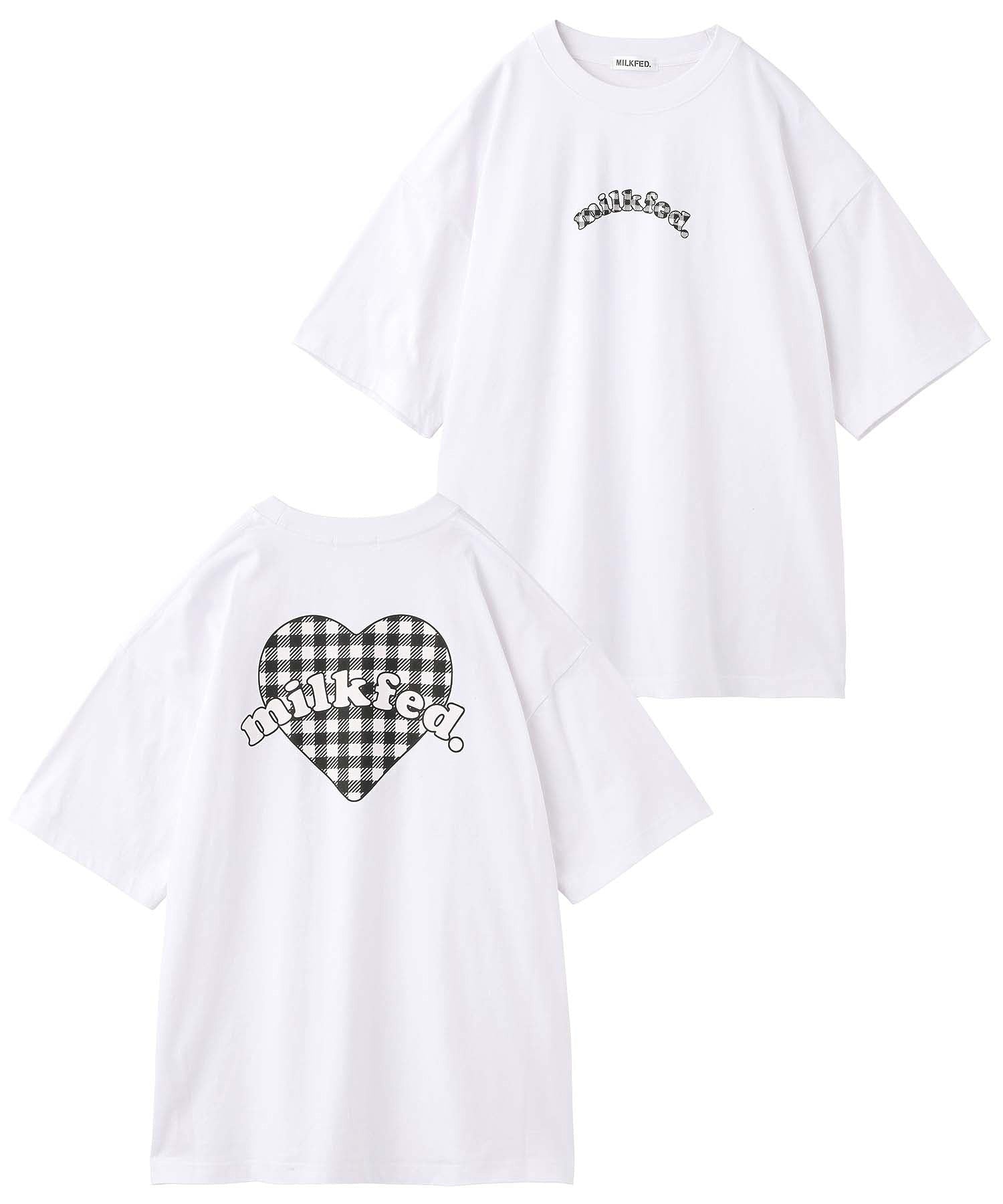 CHECKERED HEART WIDE S/S TEE MILKFED.