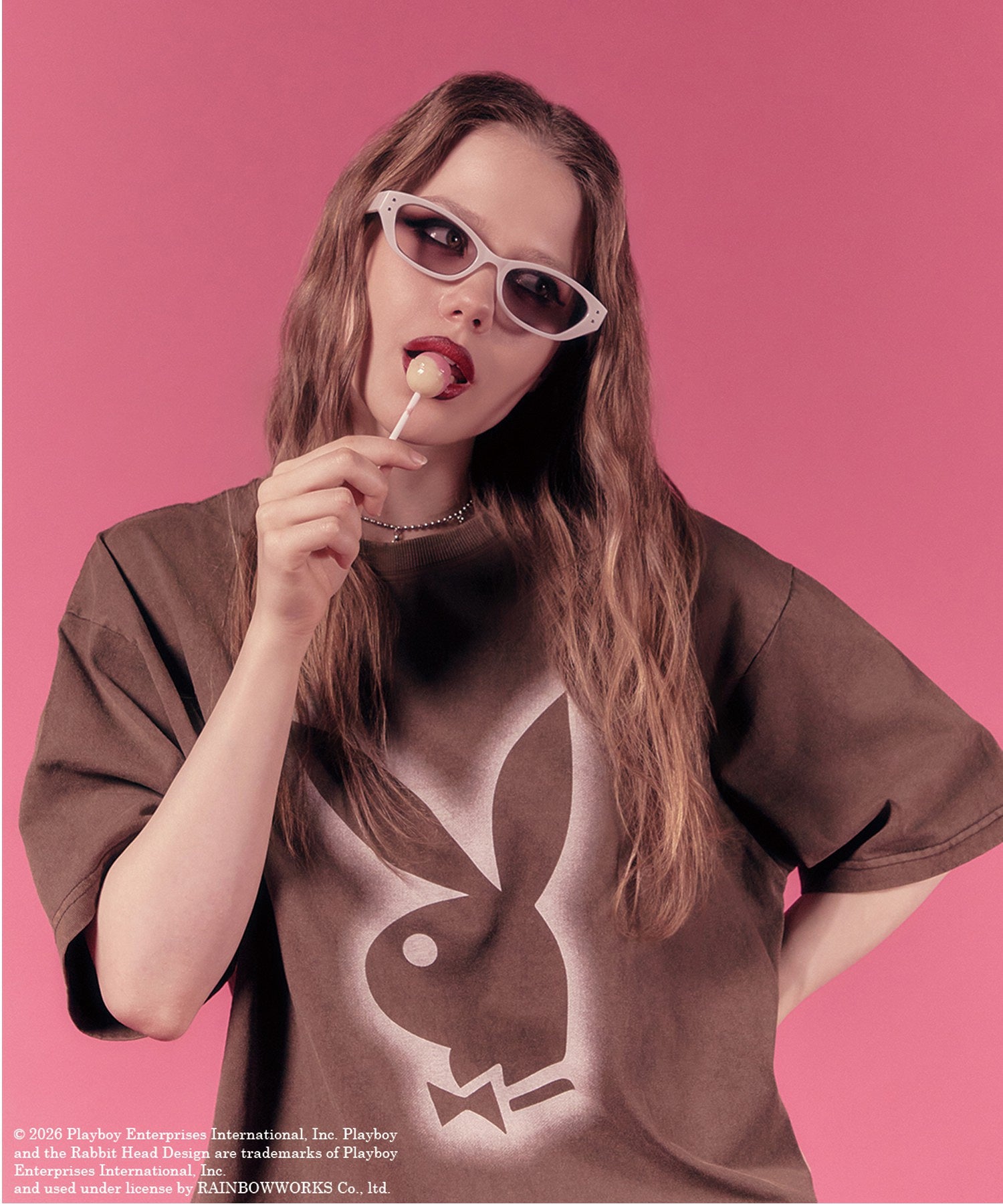 PLAYBOY × X-girl FADED S/S TEE