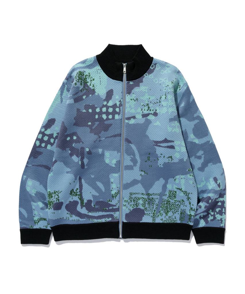 柄入りのリブ XLARGE / GEOMETRIC ZIP UP KNIT SWEATER – calif（カリフ）公式サイト