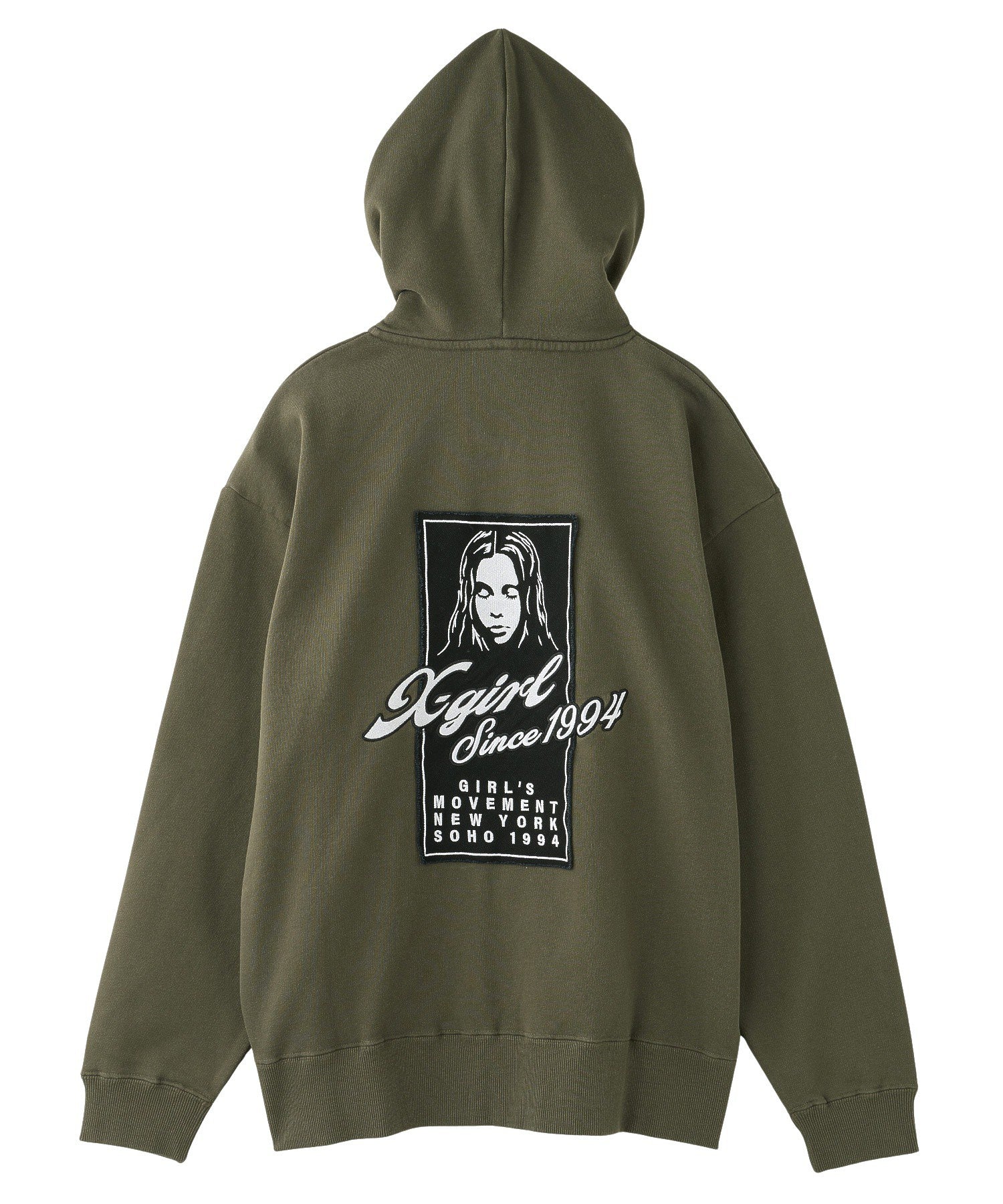 FACE BOX PATCH ZIP UP SWEAT HOODIE