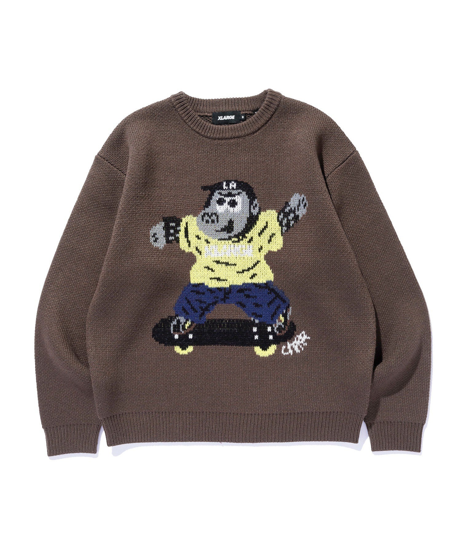 GORILLA CREWNECK KNIT SWEATER