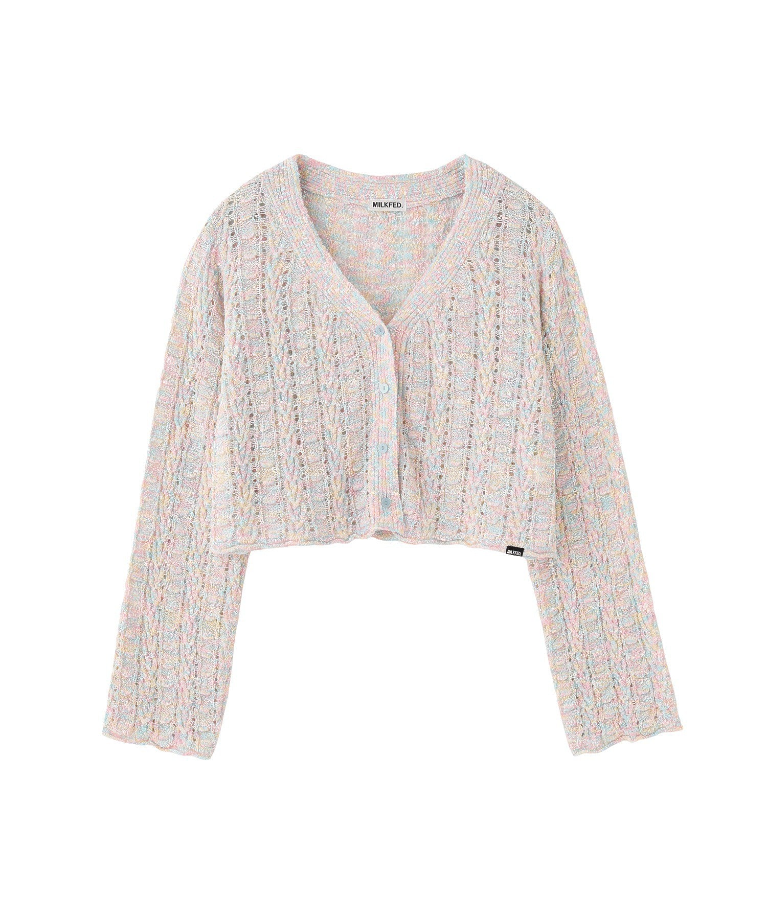 OPENWORK CABLE KNIT CARDIGAN