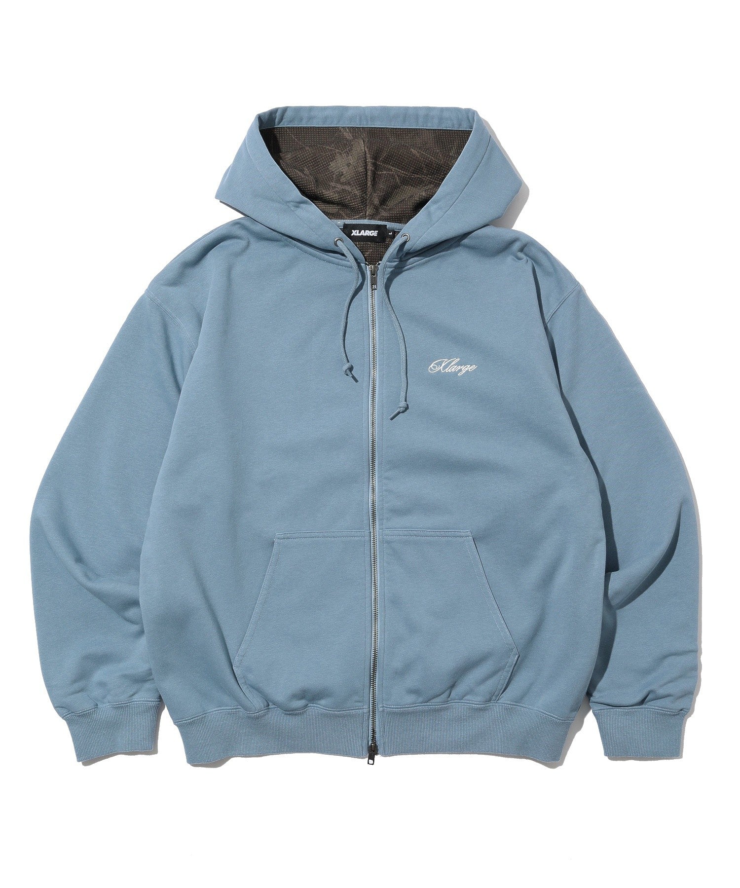 DOUBLE LAYERED ZIP HOODED SWEATSHIRT
