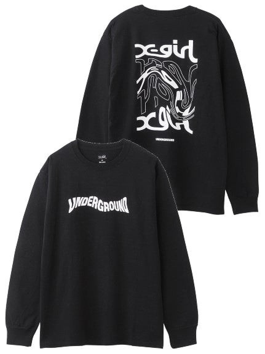 DISTORTED LOGO L/S TEE X-girl