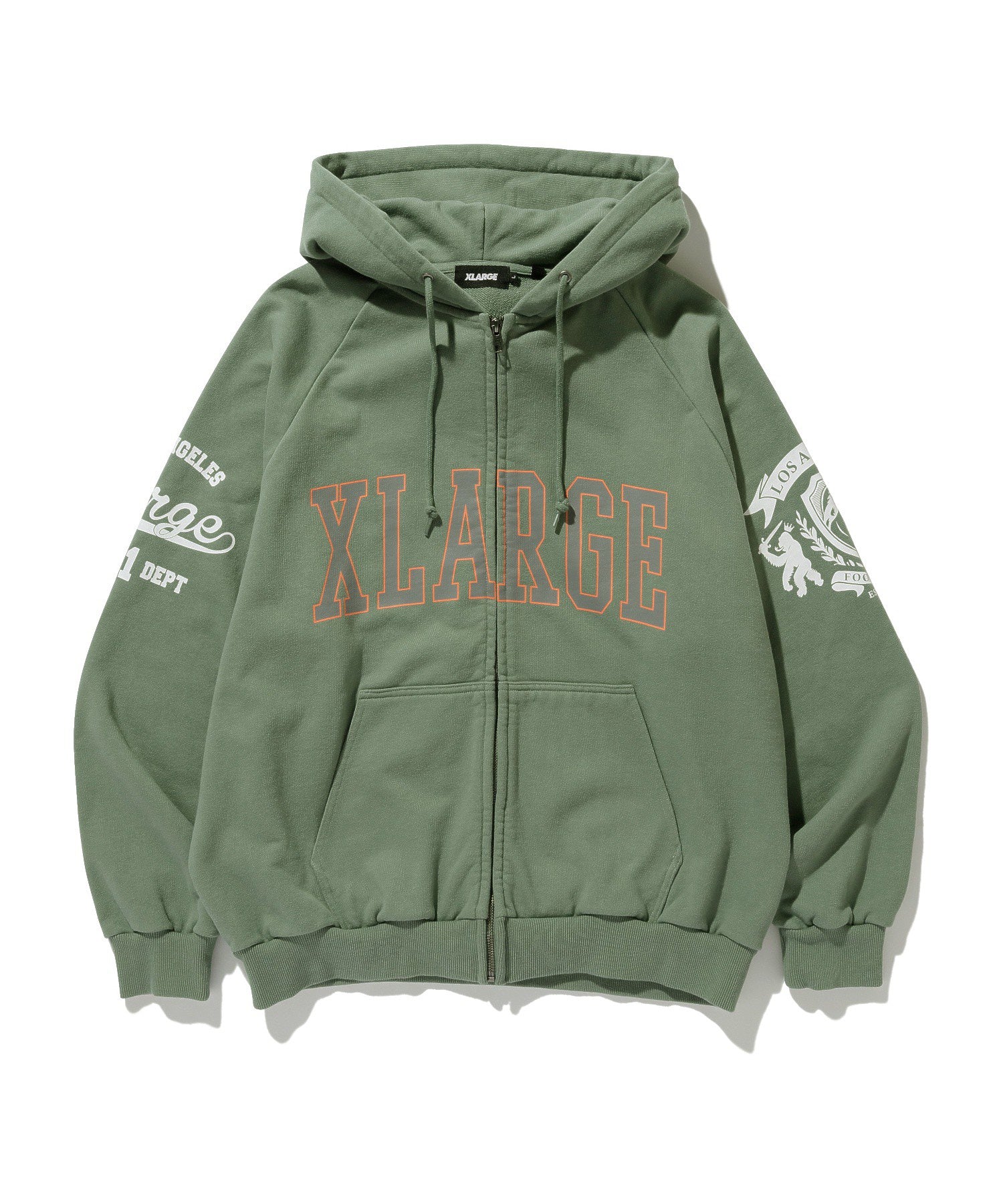 RAGLAN ZIP UP HOODED SWEATSHIRT