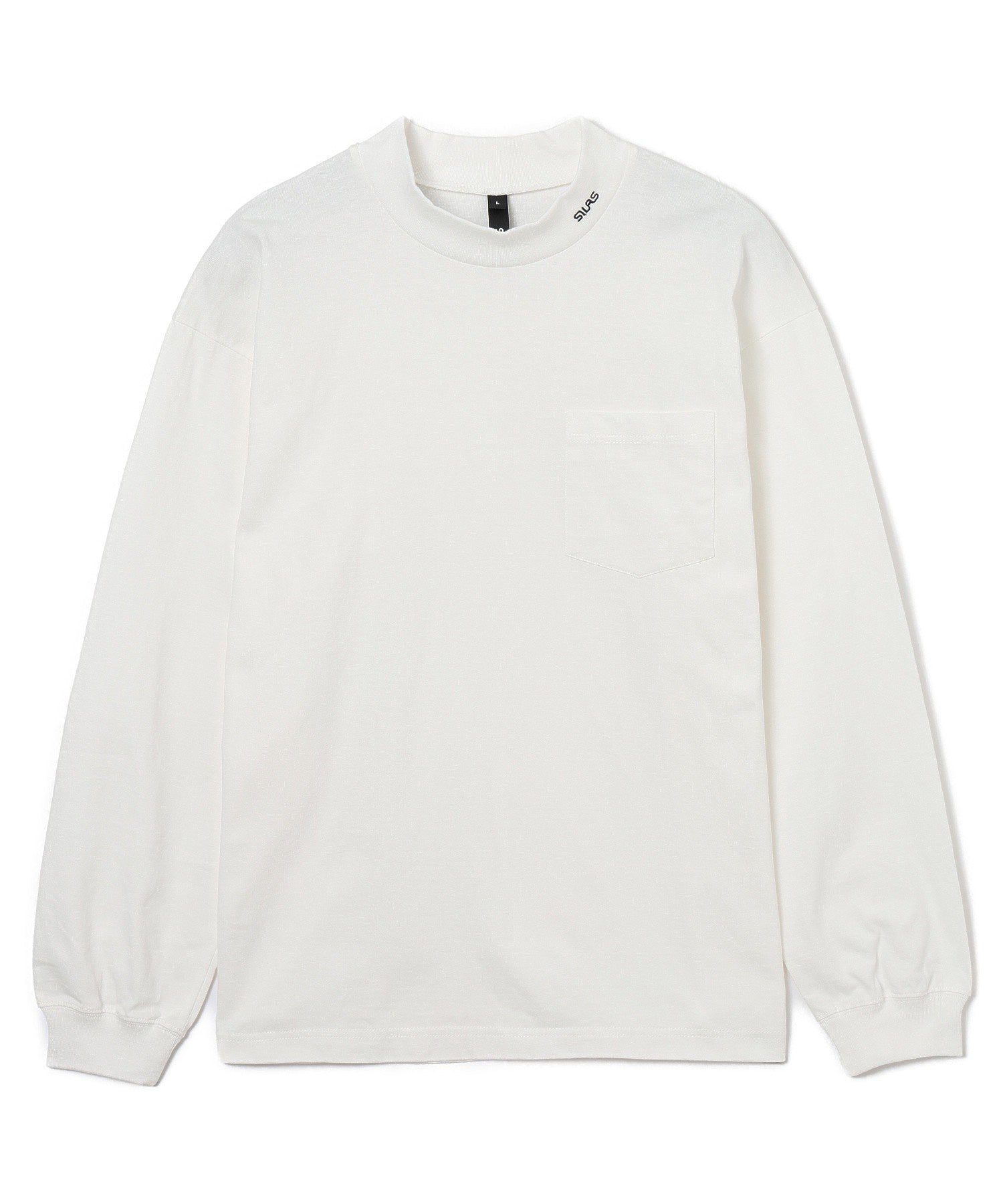 L/S MOCK NECK POCKET TEE