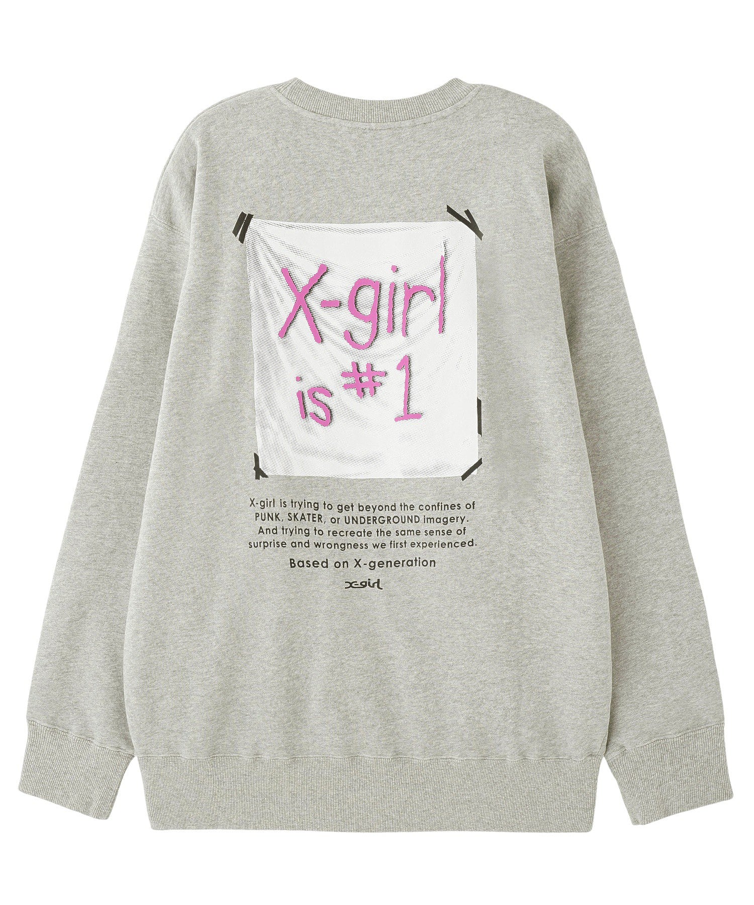 X-girl FLAG BIG SWEAT TOP