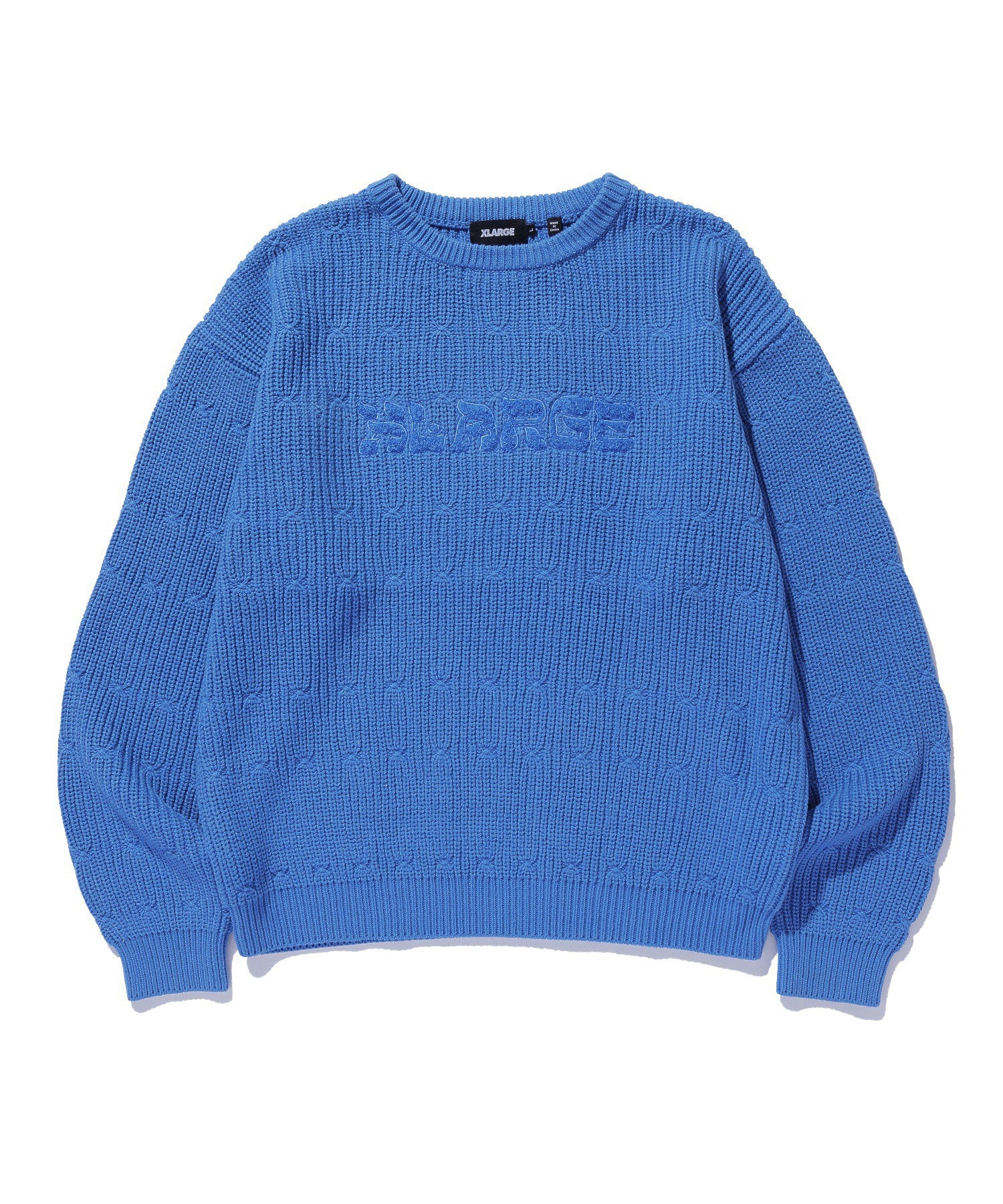 DEFORMED CABLE CREWNECK KNIT