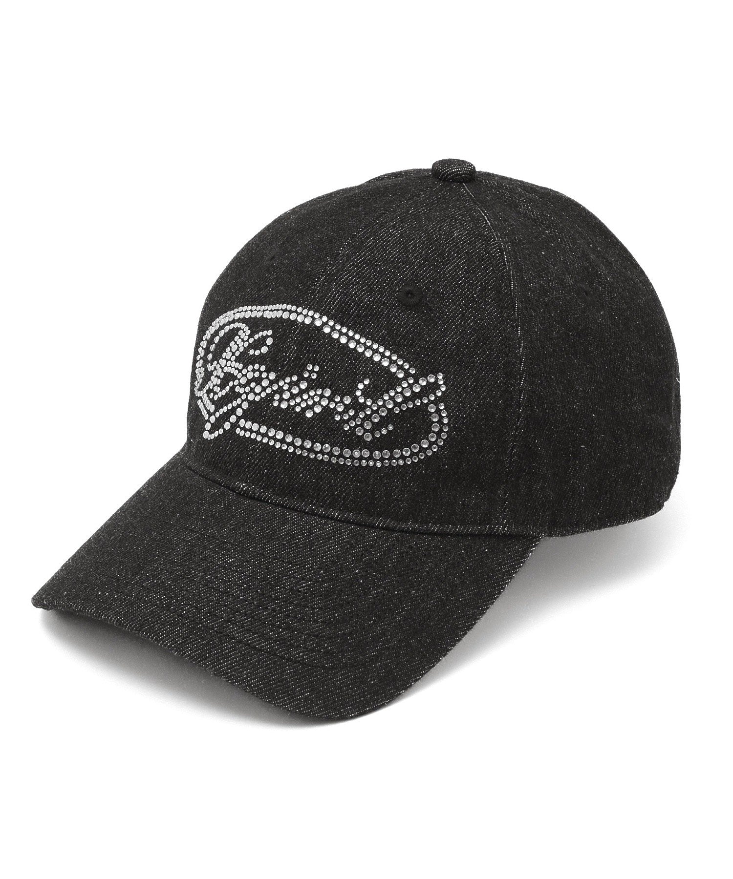 RHINESTONE OVAL LOGO 6PANEL DENIM CAP