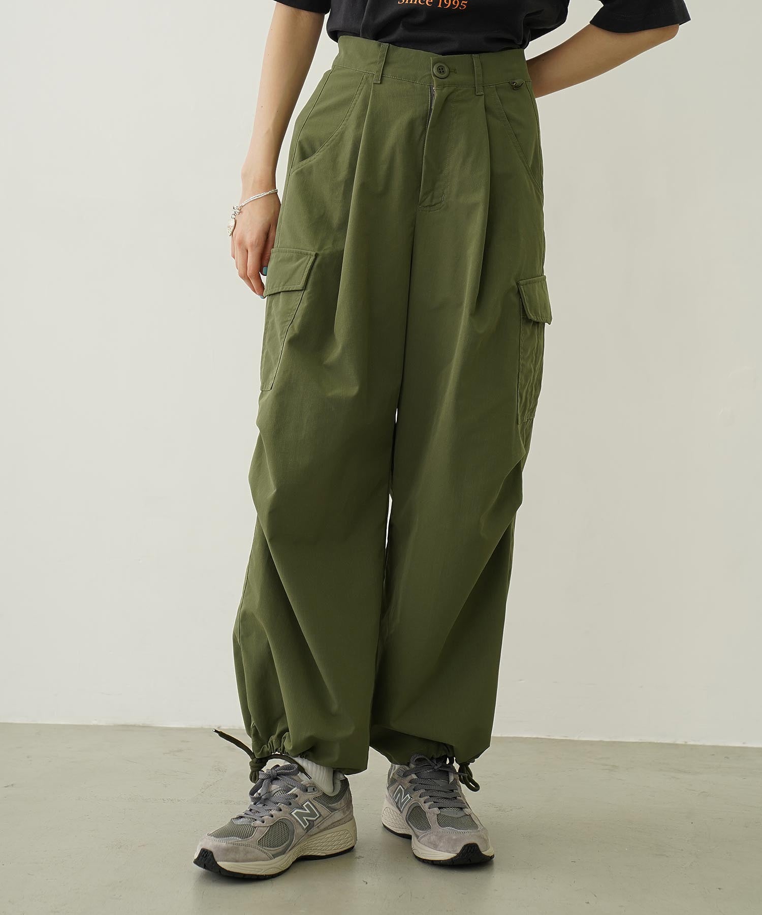 MILITARY WIDE LEG PANTS