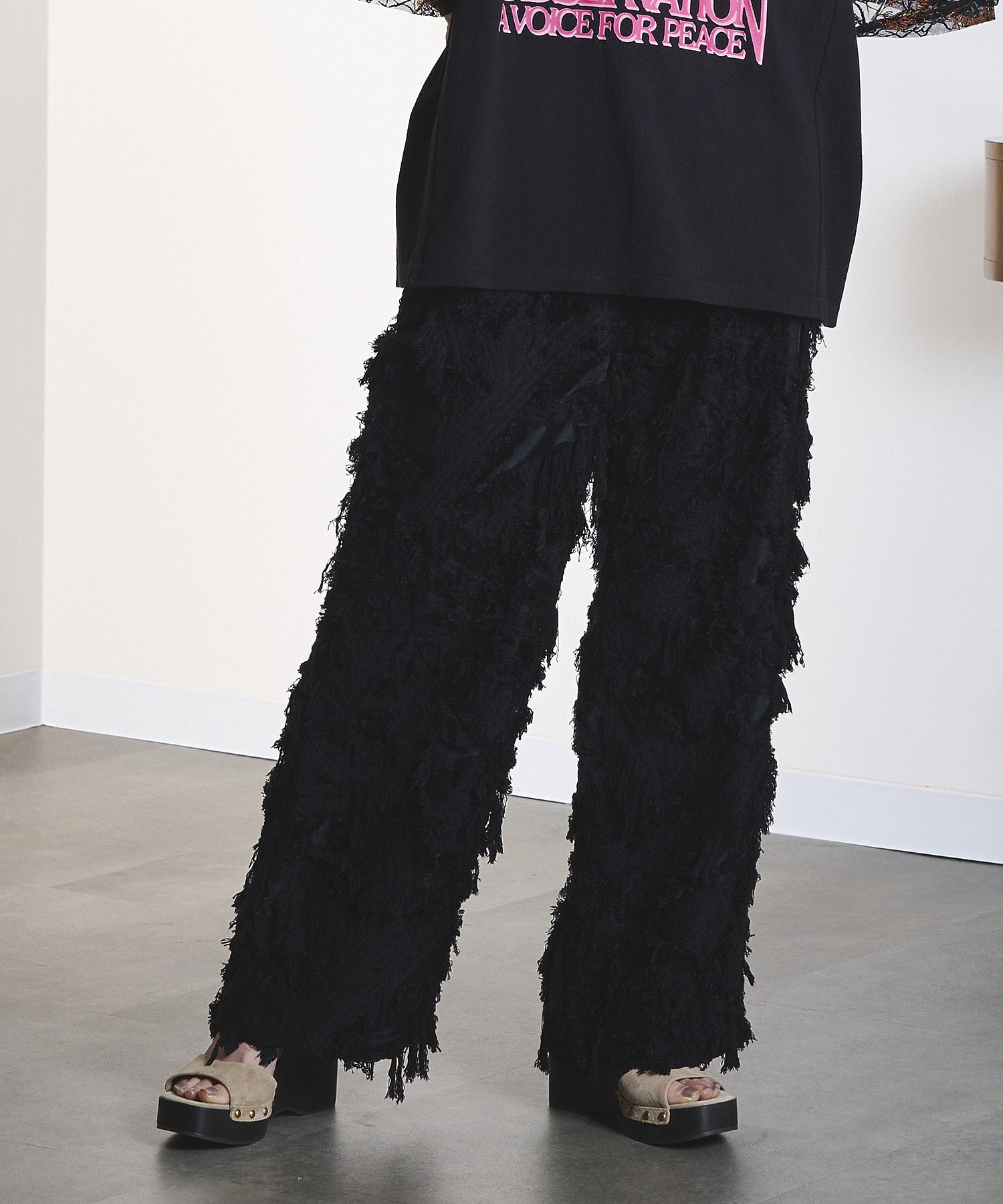 CREOLME/FRINGE JACQUARD PANTS