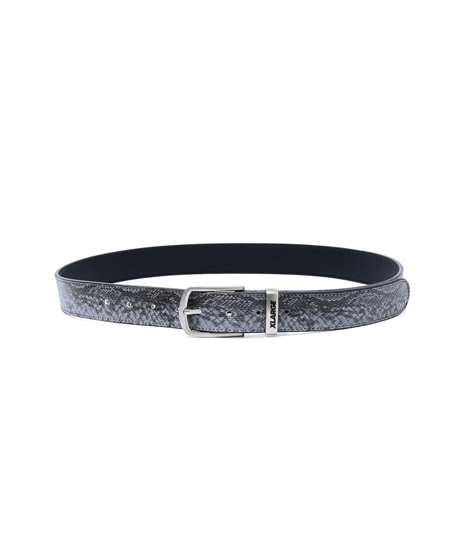 SNAKE PATTERN LEATHER BELT