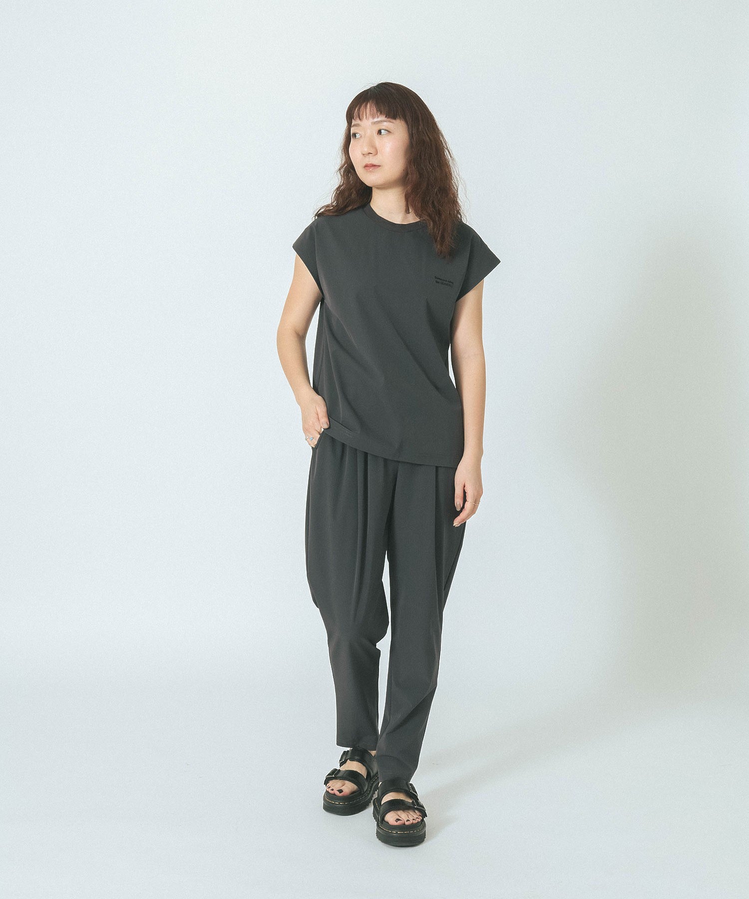 【WEB限定】THOUSAND MILExGENE HEAVENS/FRENCH SLEEVE TOP & TAPERED PANTS SET UP