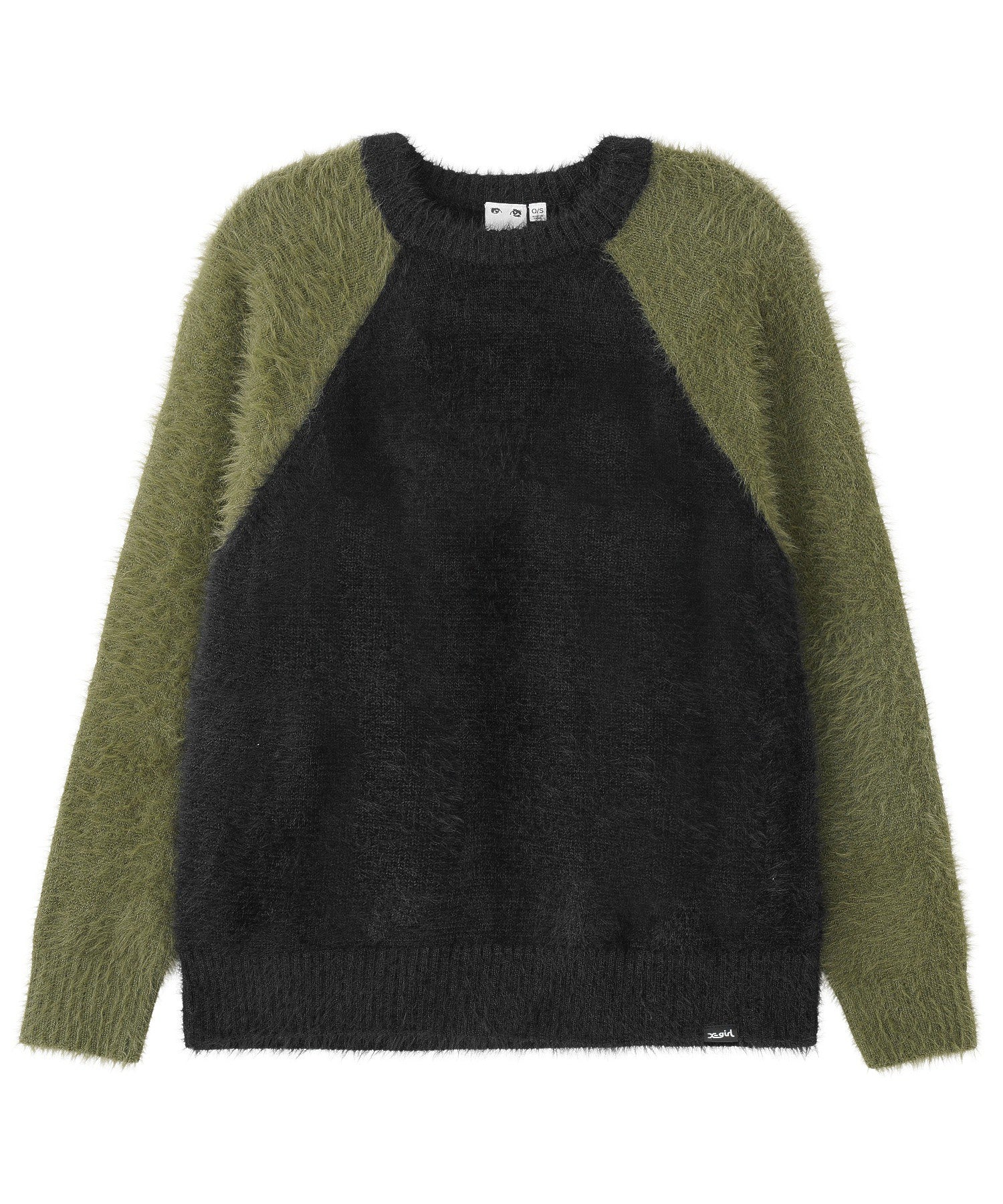 SHAGGY KNIT RAGLAN SLEEVE TOP