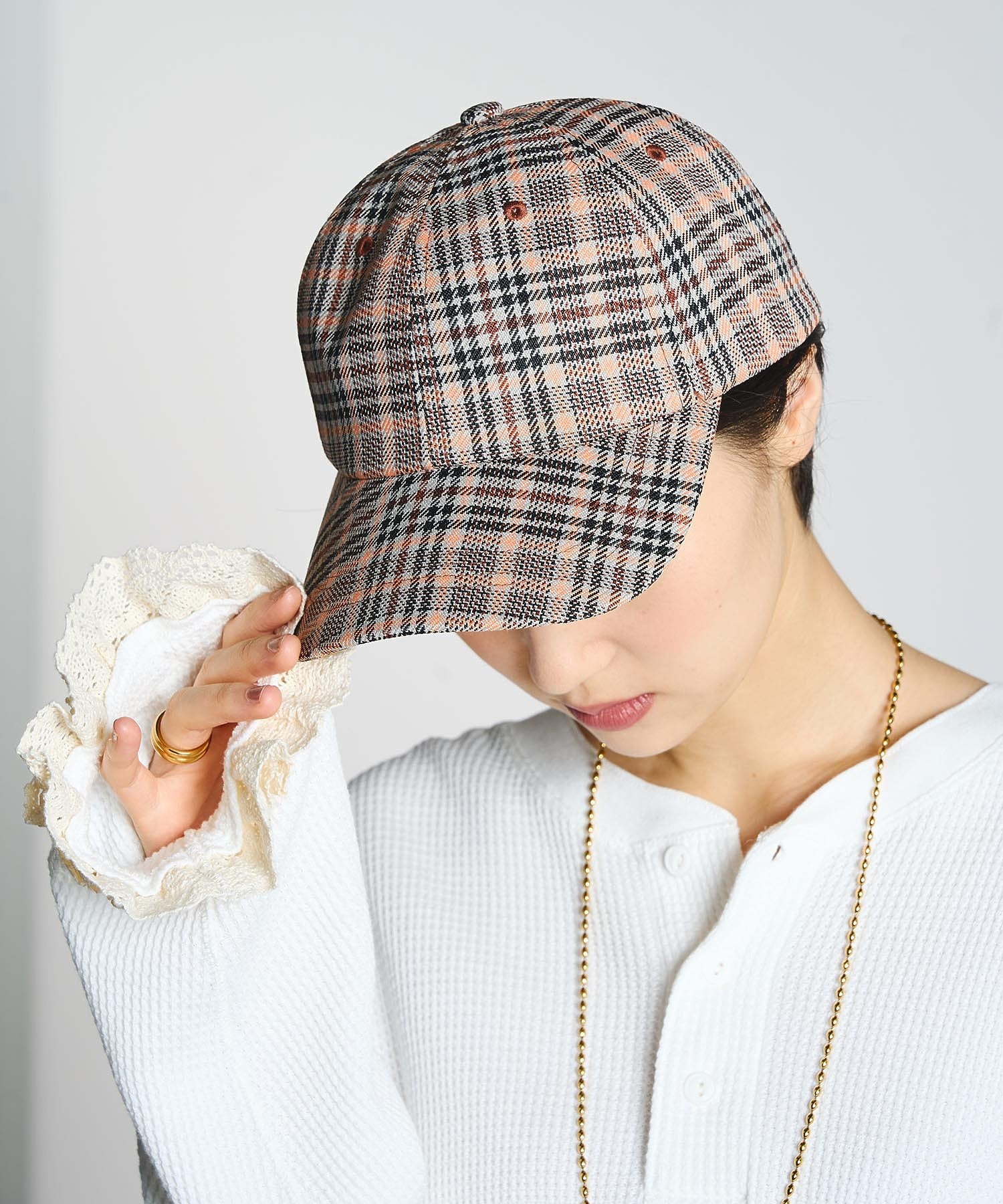 CREOLME/CHECK PATTERN CAP
