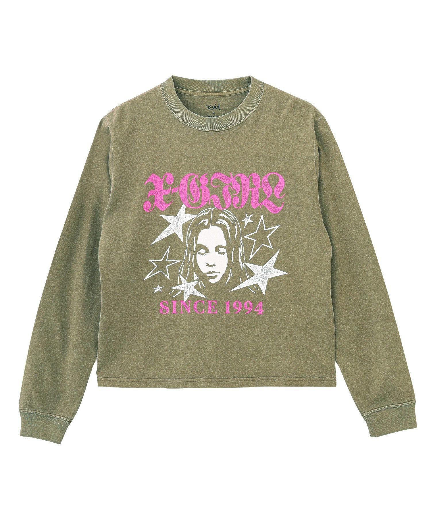 STAR AND FACE LOGO FADED L/S TEE