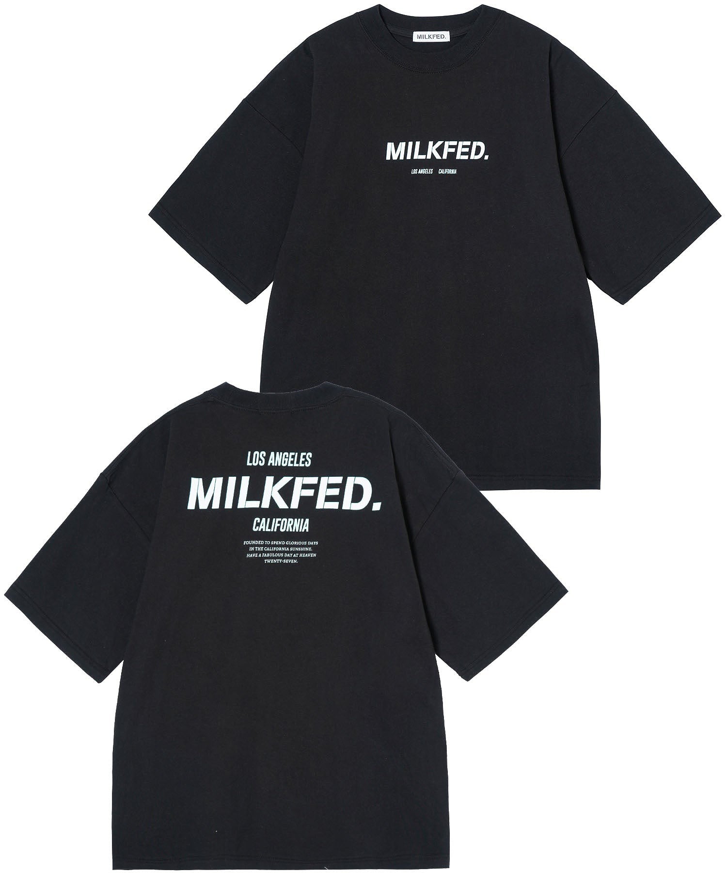 WIDE S/S TEE SLANTED STENCIL MILKFED.