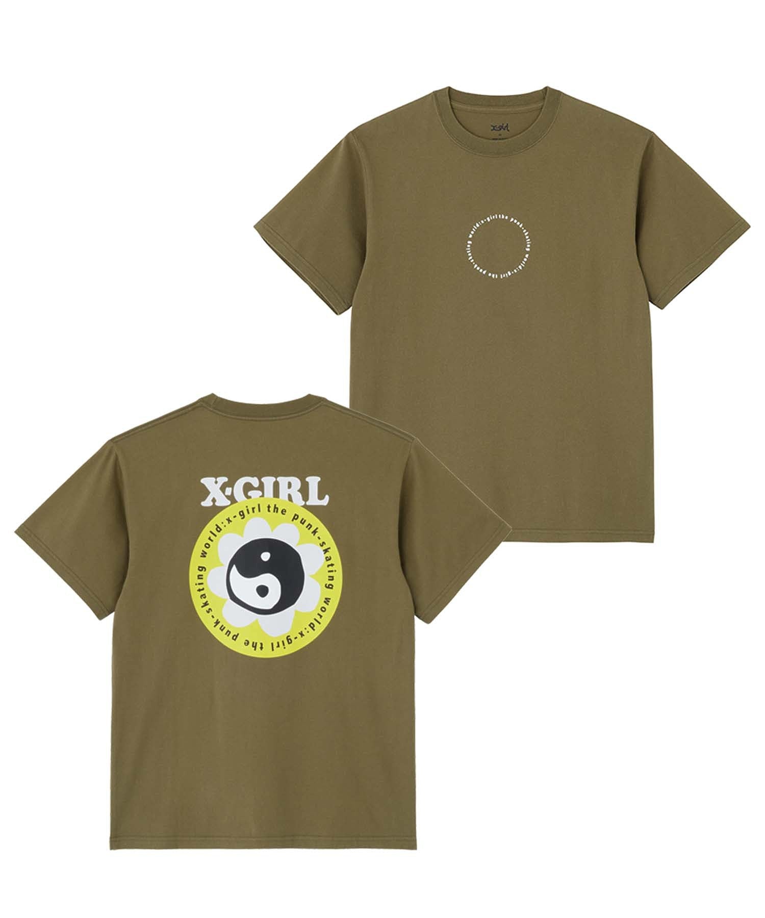 YIN YANG FLOWER LOGO S/S TEE X-girl