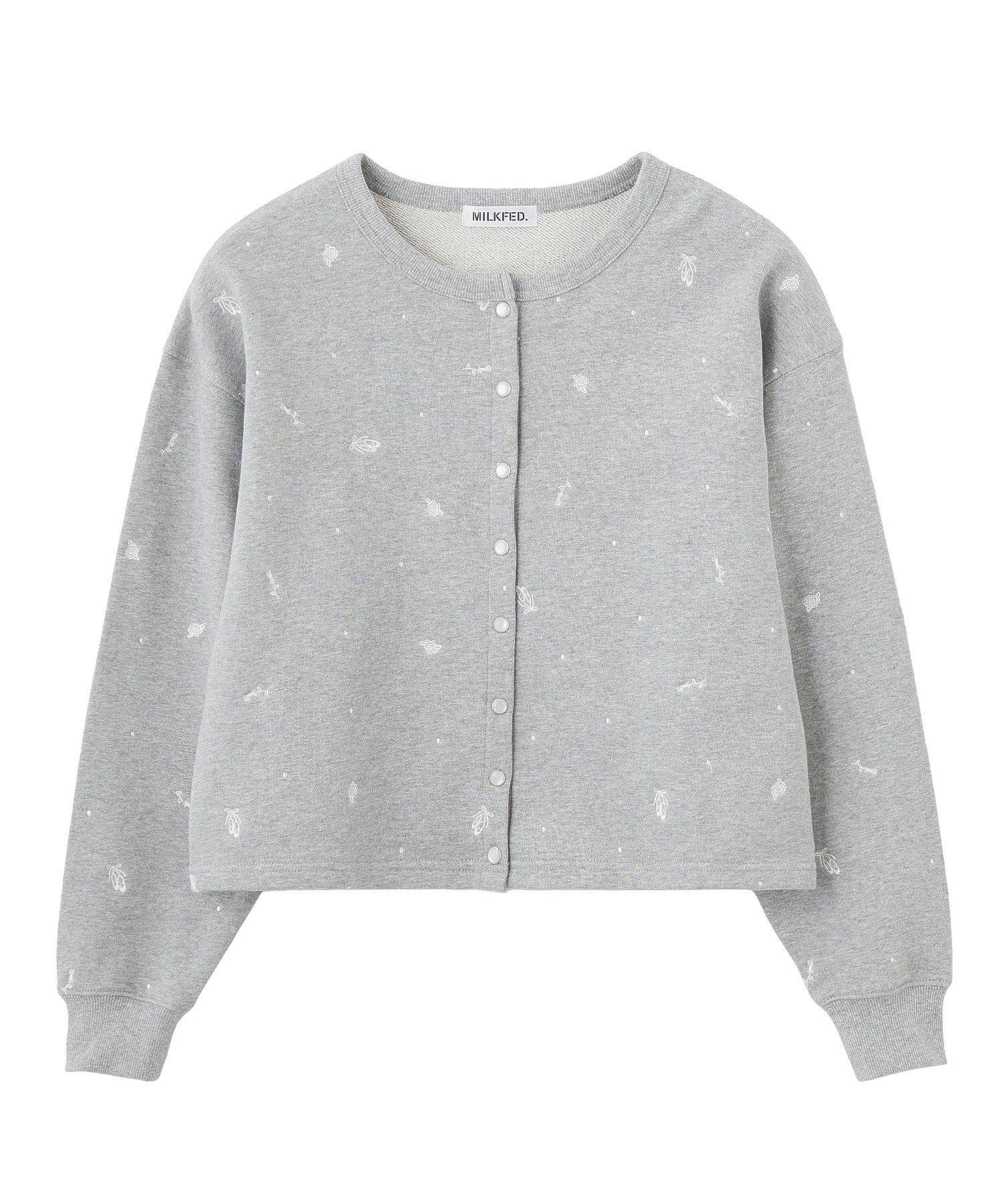 EMBROIDERED ROSE SWEAT JACKET