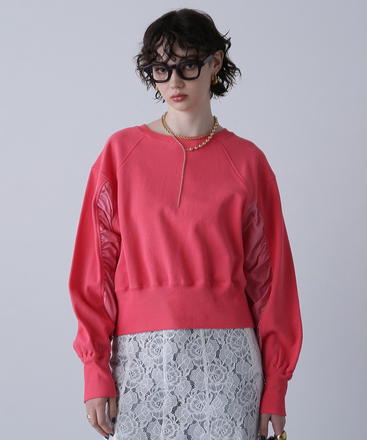 ナイロンドッキングスウェット