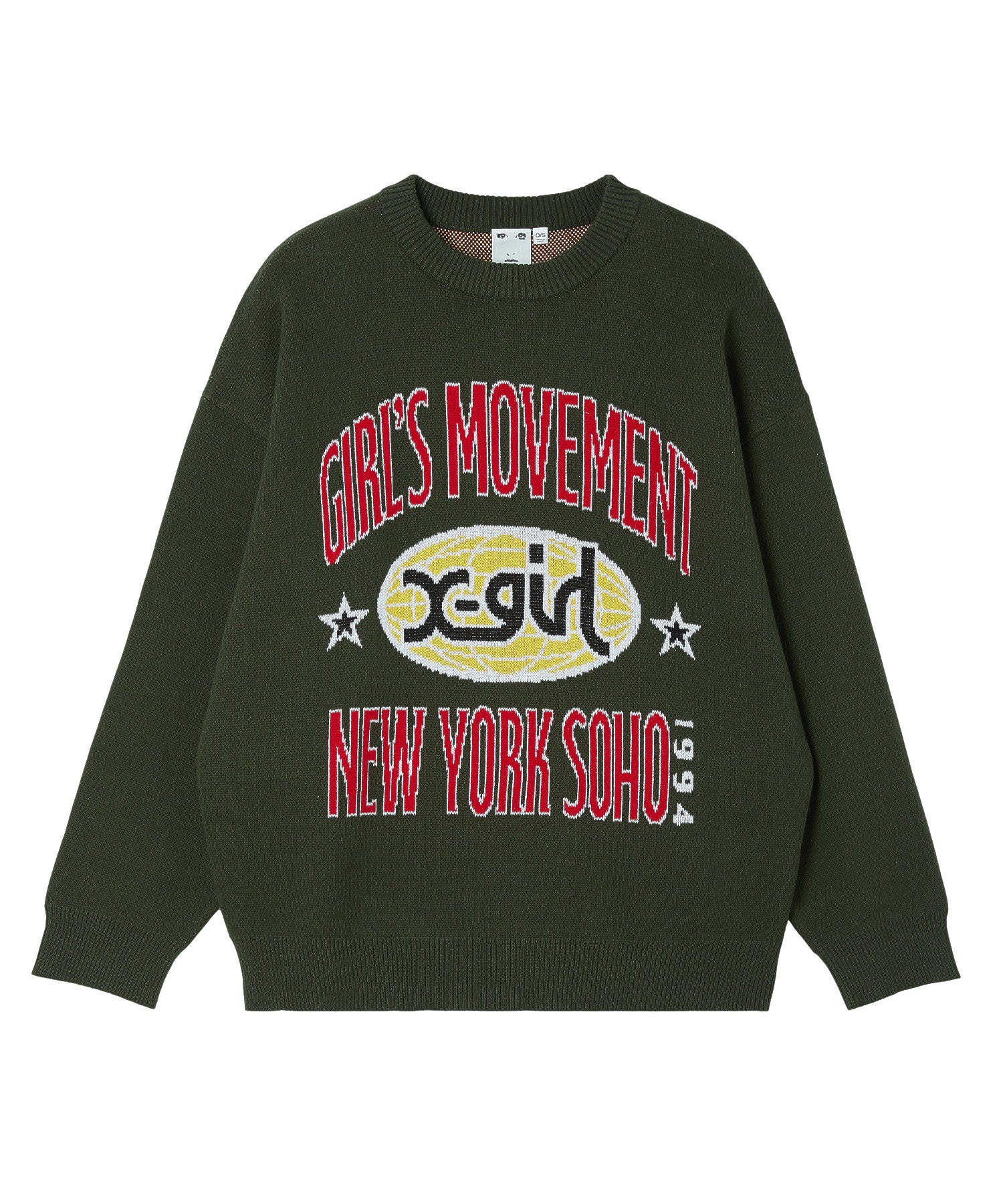 WORLD LOGO JACQUARD KNIT TOP