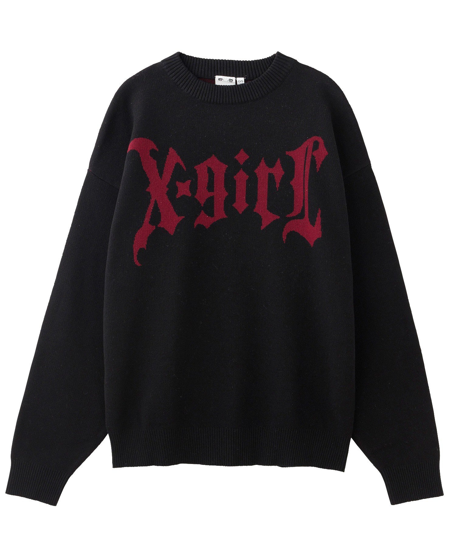 GOTHIC LOGO JACQUARD KNIT TOP