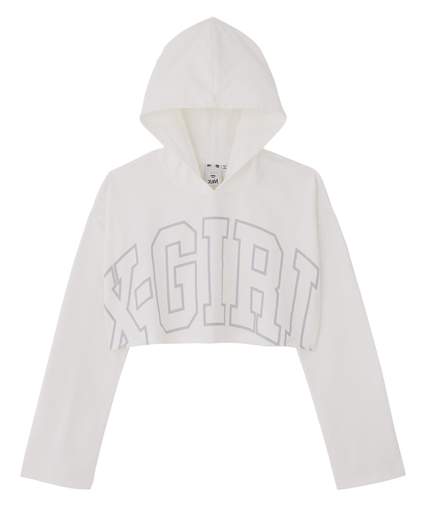 LOGO HOODED CROPPED TOP X-girl