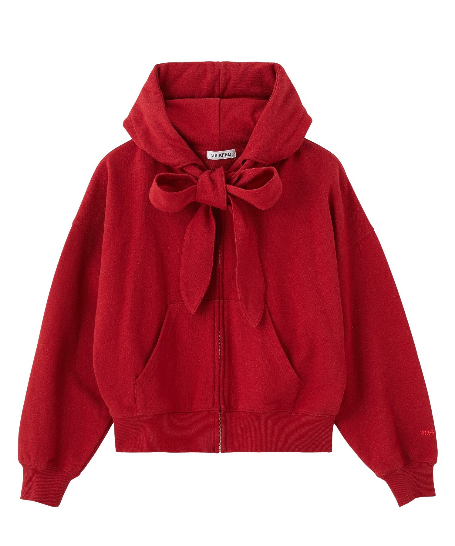BIG RIBBON SWEAT ZIP HOODIE