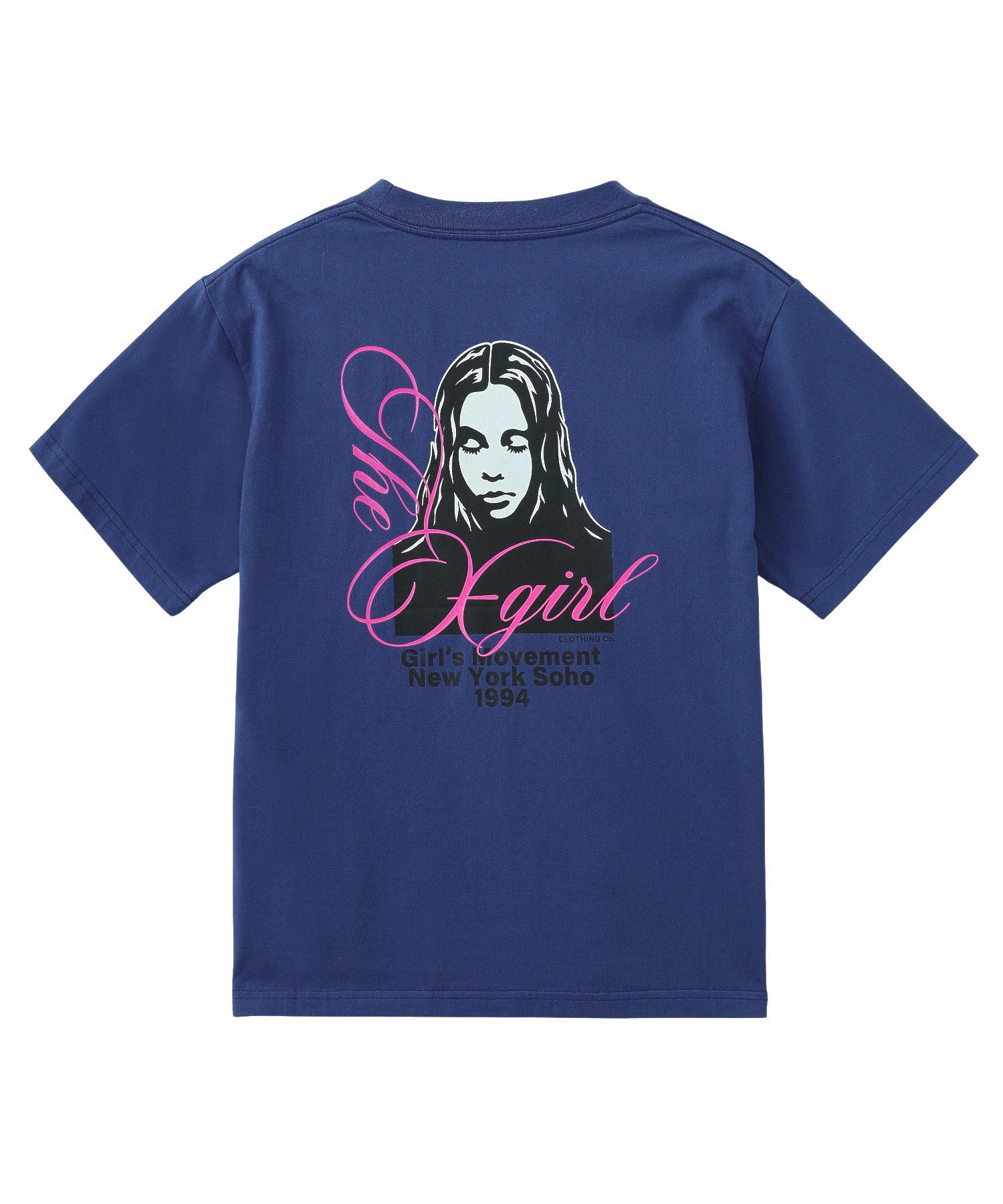 CURSIVE SCRIPT LOGO AND FACE S/S TEE