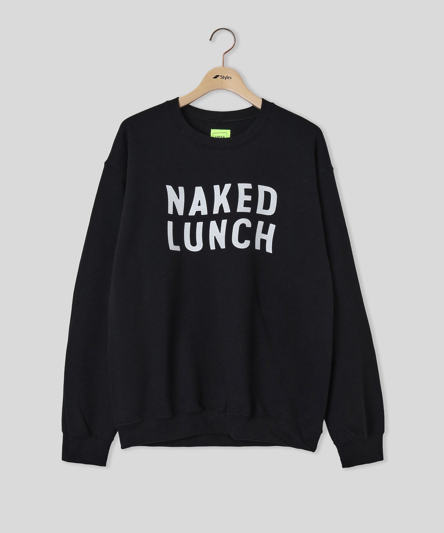 LOOSEJOINTS/ルーズジョインツ/NAKED LUNCH CREW NECK LF26FL002KO BLK