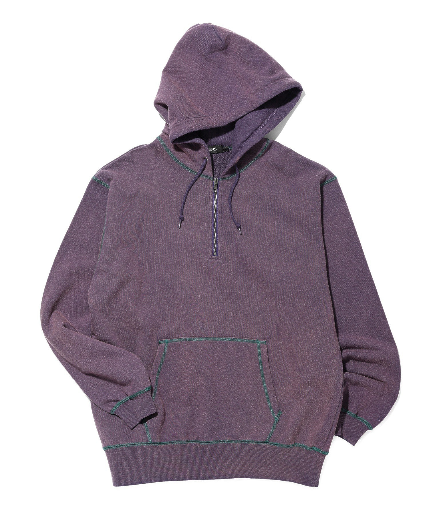 HALF ZIP HOODED SWEATSHIRT
