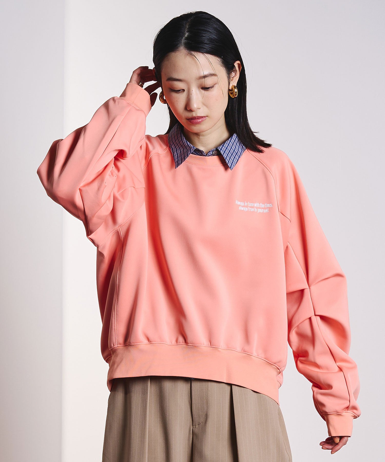 CREOLME/VOLUME SLEEVE PULLOVER