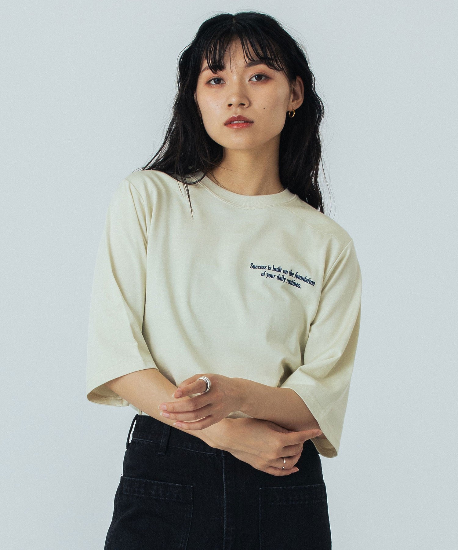 CREOLME/EMBROIDERY H/S TEE
