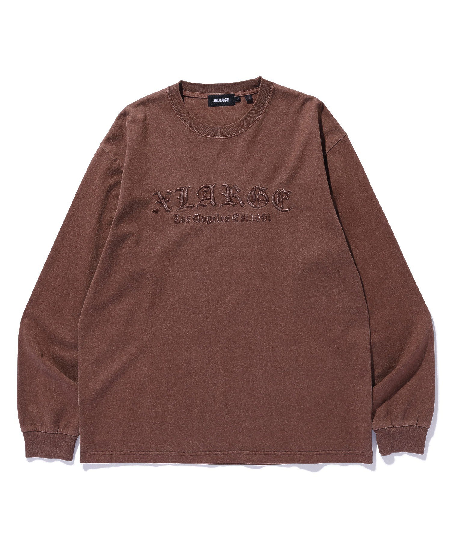 PIGMENT DYED OLD ENGLISH LOGO L/S TEE