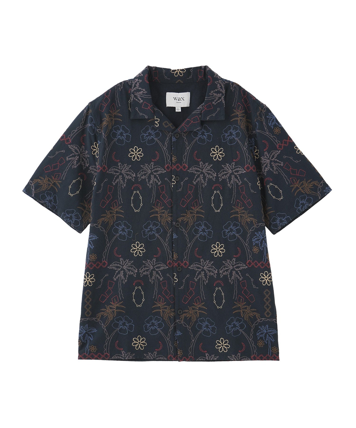 WAX LONDON/ワックスロンドン/DIDCOT SS SHIRT HAWAIIAN  SS25-SSS-DID-BOI-NVY
