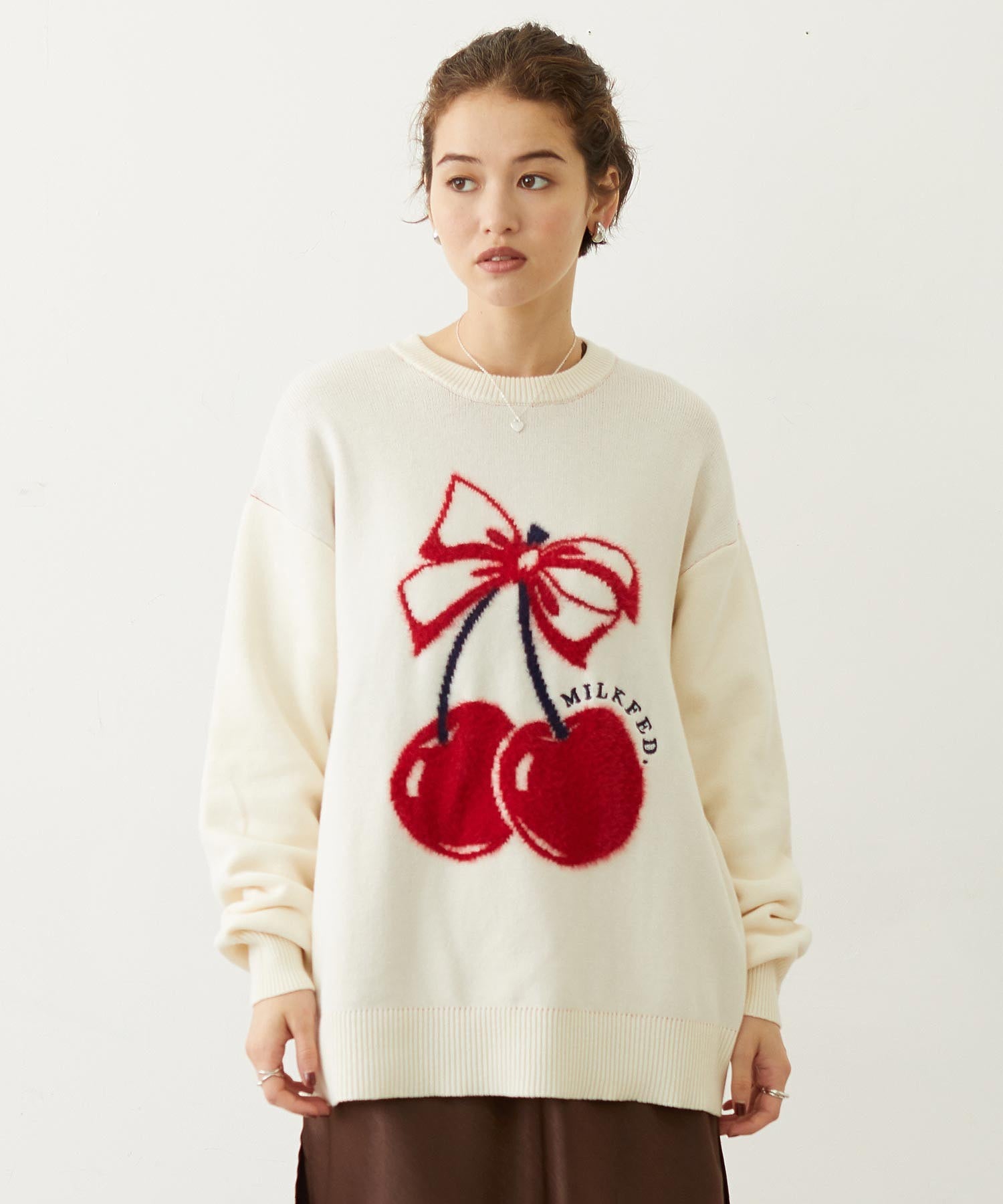 CHERRY LOGO KNIT TOP
