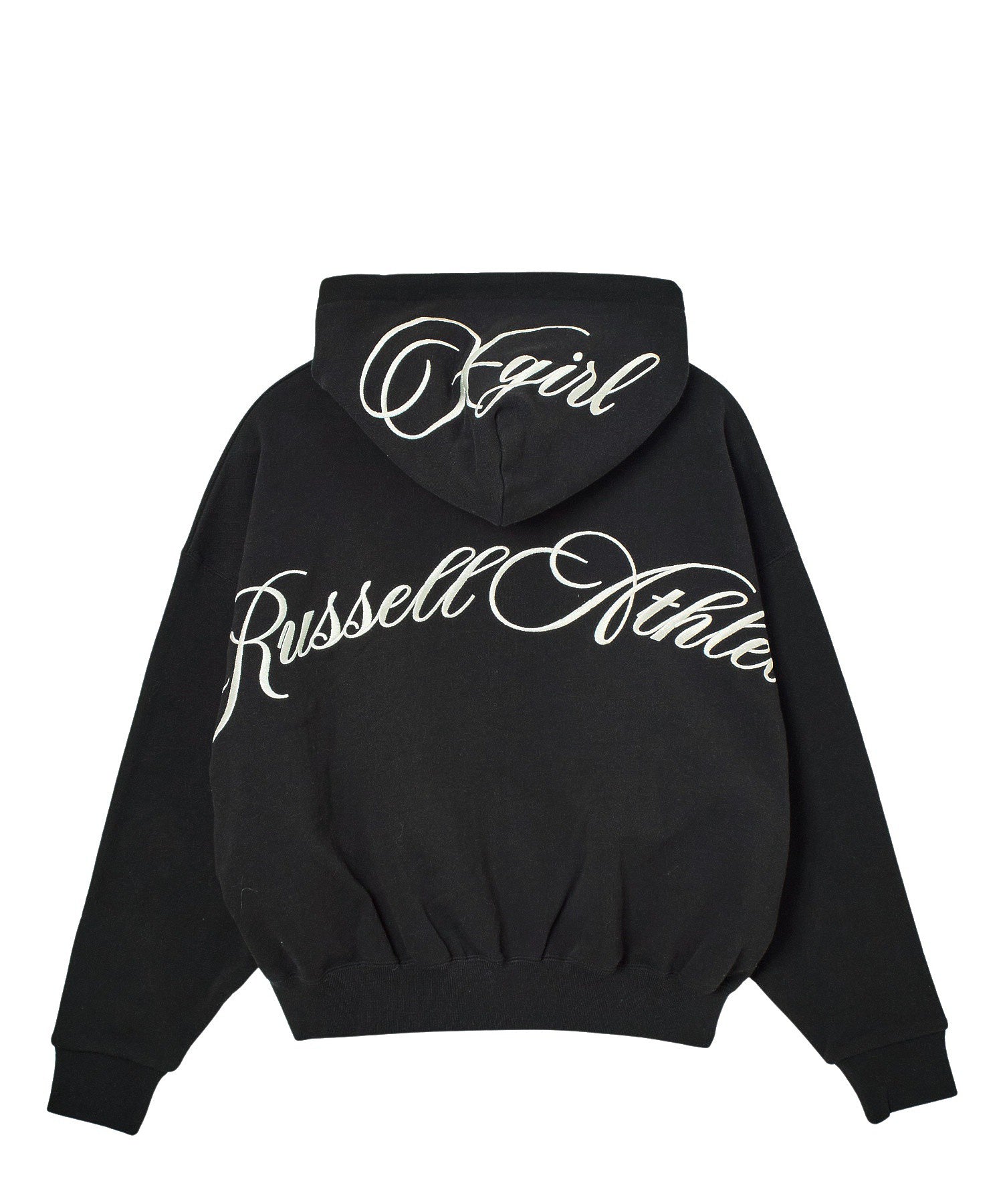 X-girl × Russell SCRIPT LOGO ZIP UP SWEAT HOODIE