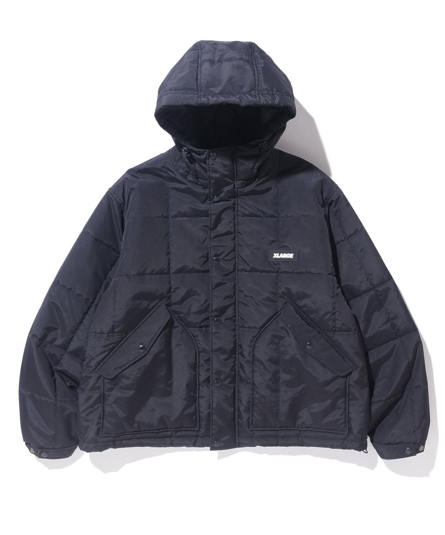 PANELED NYLON HOODED JACKET XLARGE