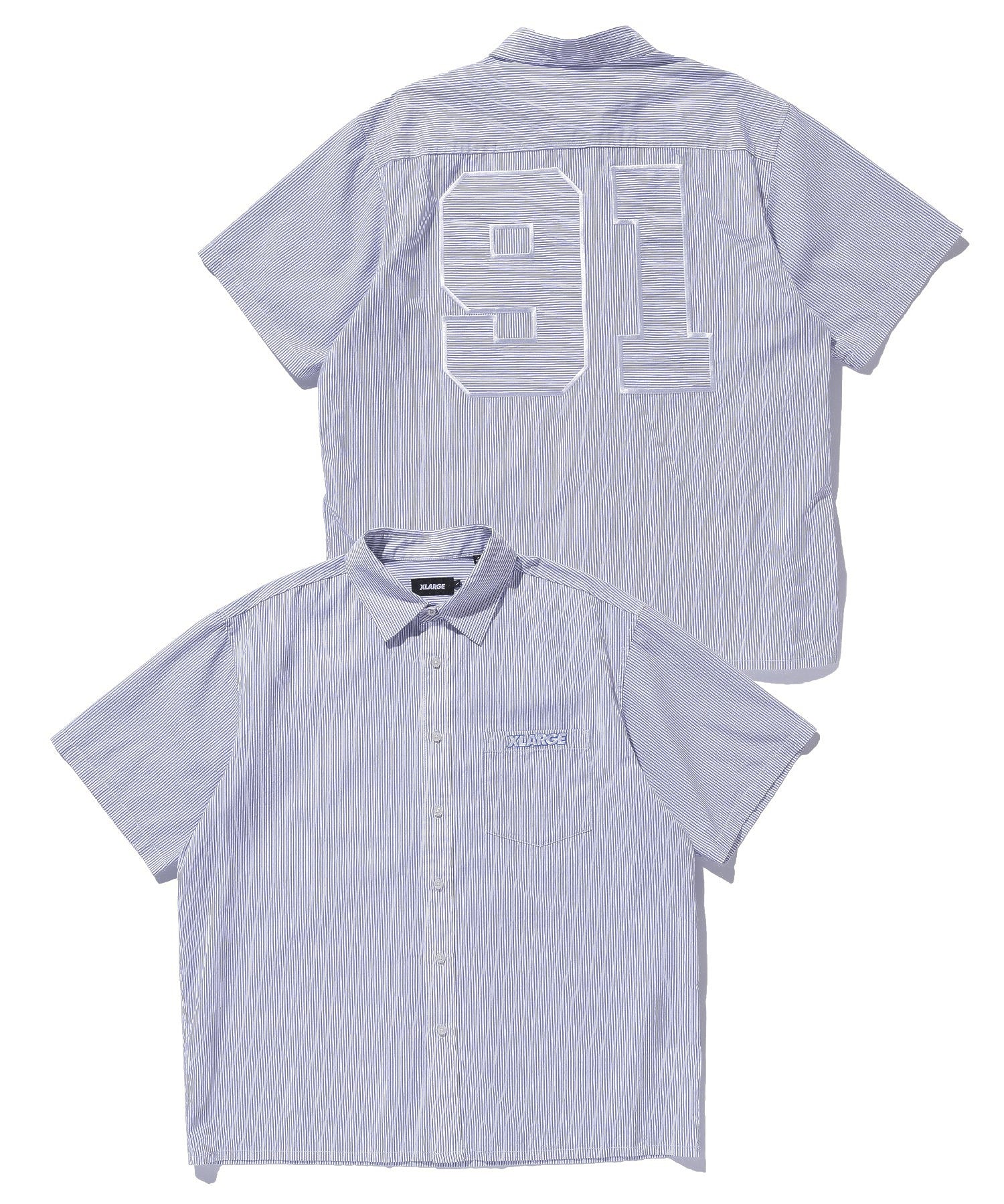 PIN STRIPE WORK S/S SHIRT