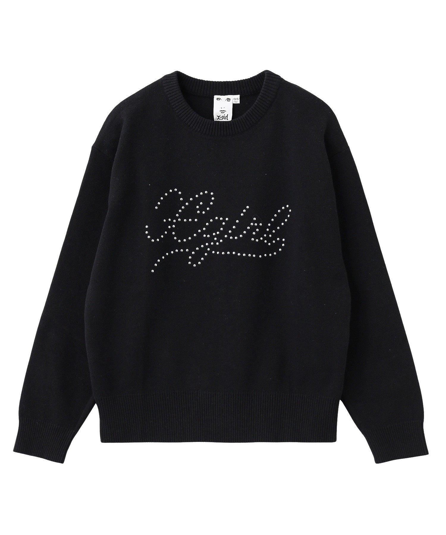 STUDDED LOGO KNIT TOP