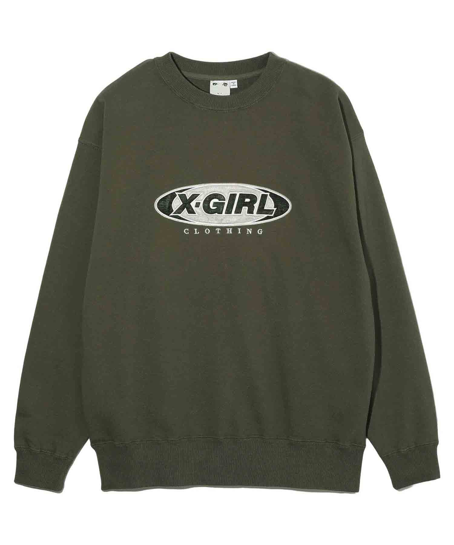 BICOLOR OVAL PATCH SWEAT TOP X-girl