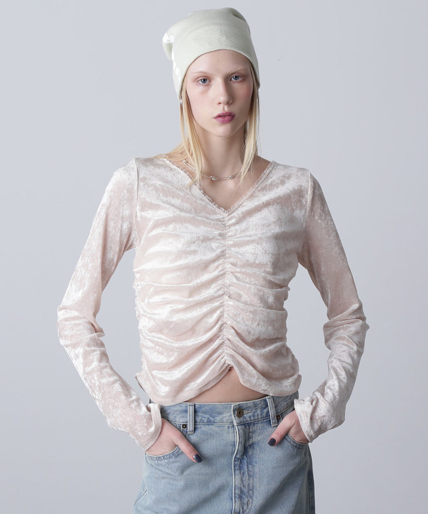 tシャツ (CREOLME)シャーリングベロアトップス レディース 0-TGxdAb9JbpduNsRdqsQGYchQr.