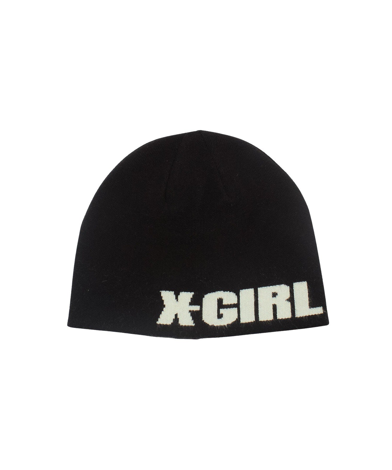 X-GIRL LOGO REVERSIBLE JACQUARD BEANIE