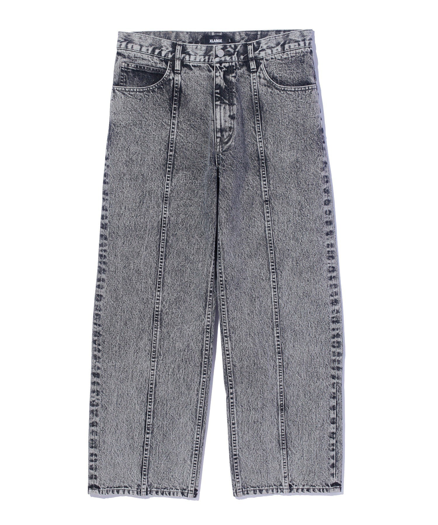 PANELED DENIM PANTS