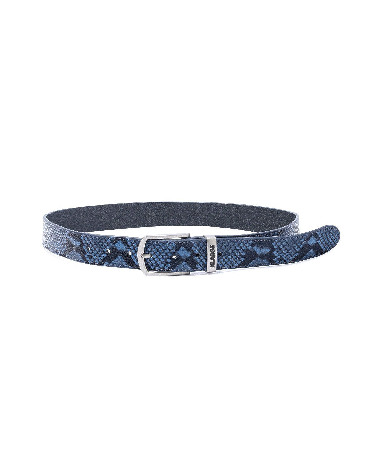 SNAKE PATTERN LEATHER BELT
