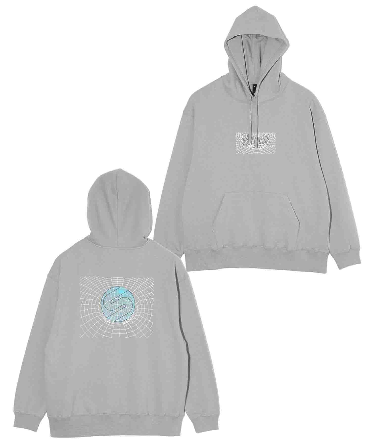 GRID LOGO WIDE HOODIE SILAS